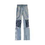 Джинсы Who Decides War MRDR Moto Straight Fit Jeans, Blue - фото