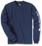 Лонгслив Carhartt Logo Longsleeve, темно-синий - фото