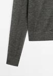 Джемпер Massimo Dutti FINE SEMI-SHEER WITH CREW NECK, Grey - фото 9