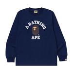 Футболка BAPE College Long-Sleeve Tee, Navy - фото
