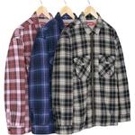 Утепленная фланелевая рубашка с молнией unisex Supreme, черный - фото 4