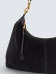 Замшевая сумка-хобо через плечо John Lewis, Black - фото 5