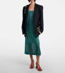 Платье-комбинация в горох в технике деворе Dries Van Noten, Turquoise - фото 2