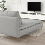 4-местный диван с шезлонгом SÖDERHAMN IKEA, цвет with chaise longue/tallmyra white/black - фото 2