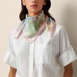 HERMES Экслибрис Атлантис Шелковый платок Женский, Pink - фото 7