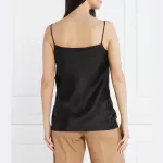 Шелковый топ стандартного кроя Max&Co., черный - фото 3