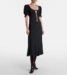 Платье миди со сборками Chloé, черный - фото 2