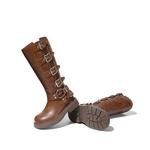 Детские кожаные ботинки для детей Snoffy, коричневый - фото 4