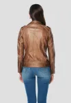 Блейзер с байкерским эффектом Koroshi, Marron Brown - фото 2