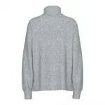 Свитер Pieces Malou high neck, серый - фото 4