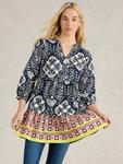 Марта топик-туника с абстрактным принтом White Stuff, Navy/Multi - фото 3