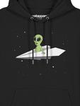 Толстовка Watapparel  Alien on a paper plane, черный - фото 4