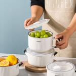 Боул Kawasimaya, 5.2 inches controller fresh-keeping bowl 800ml (custard) - фото 4