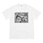 Футболка fw18 faces tee white abstract human face short sleeve Supreme, белый - фото