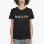 Футболка женская черная BALMAIN - фото 7