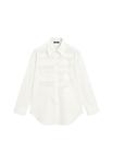 Блуза Massimo Dutti Button-down blouse, White - фото 5