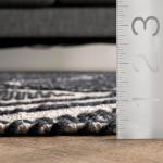 Ковер nuLOOM, 275 x 366 см, Ailey Cotton Diamond Trellis Tassel, Black - фото 2