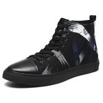 Высокие кожаные кроссовки мужские черные YEDANI - фото 2