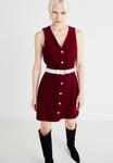 Платье ONLY ONLMOXIE DRESS, Cabernet/Dark Red - фото 4