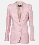 Однобортный блейзер Etro, Pale Pink - фото