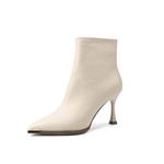 Ботинки на каблуке 8 см женские PINWEISHIDU, цвет хаки [высота каблука 6 см] - фото 6