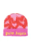 Шапочка с принтом сердца Palm Angels Kids, розовый - фото