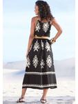 Платье миди с черно-песочным принтом LASCANA - фото 3