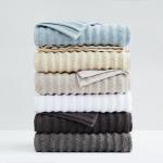 Набор полотенец в рубчик London Fog, 6 шт. Zero Twist, черный - фото 4