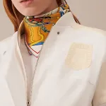 HERMES Шёлковый шарф Women's Yellow, Yellow - фото 3