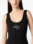 Платье мини с логотипом Philipp Plein, черный - фото 4