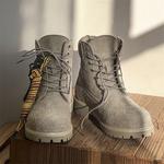 ZHENRAN Ботинки Martin унисекс цвета хаки - фото 4