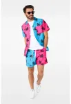 Параллельные пальмовые шорты Opposuits, Blue/Pink - фото 2