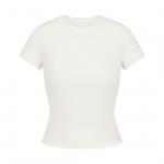 Футболка SKIMS Cotton Rib, кремовый - фото