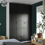 Гардероб PAX/FLISBERGET IKEA, 150x60x236 см, белый/антрацит - фото 3