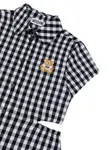 Клетчатое платье Moschino Kids, черный - фото 3