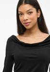 Топ VILA MIT LANGEN ÄRMELN VIKANA WASSERFALL-AUSSCHNITT, Black - фото 4