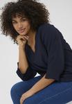 Блуза Kaffe Curve Blouse, Midnight Marine/Dark Blue - фото 4