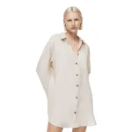 Ночная рубашка H&M Home Washed Linen, бежевый - фото 5