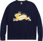 Футболка Human Made Rabbit Long-Sleeve T-Shirt 'Navy', синий - фото 2