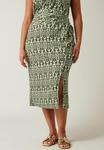 Юбка А-силуэта IKAT CRINKLE MIDI Evans, зеленый - фото 6