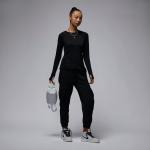 Топ (WMNS) Air Jordan Long Sleeve Base Layer 'Black' - фото 5
