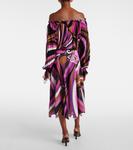 Юбка миди Iride Pucci, Fuxia/Marrone - фото 3