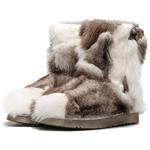 Зимние ботинки женские серо-белый Au&Mu - фото 3