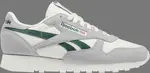 Кроссовки classic leather 'pure grey dark green' Reebok, серый - фото 2