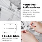 Комплект постельного белья Bedsure, 3 предмета, 155х220/80x80 см, белый/мрамор - фото 6