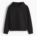 Худи H&M Loose Fit Scuba, черный - фото