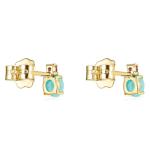 Серьги Tous Mini Ivette With Amazonite And Ruby, золото - фото 3
