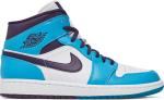 Кроссовки Air Jordan 1 Mid Hornets, синий - фото
