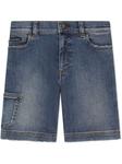 Dolce & Gabbana джинсовые шорты с логотипом, синий - фото