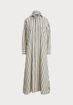 Платье Polo Ralph Lauren STRIPED SILK BLEND SHIRTDRESS, White/Black/Black - фото 4